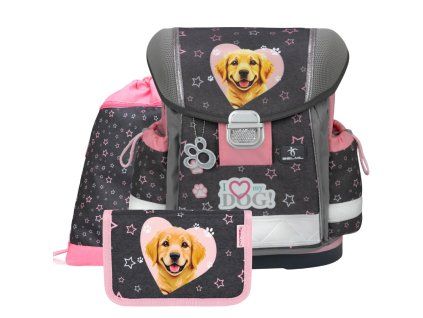 Školní aktovka Belmil Classy Starry Paws 403 13 – 3dílný set