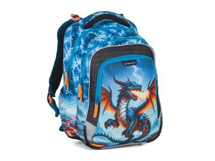 Školní batoh pro prvňáčky Bagmaster LUMI 26 D – drak
