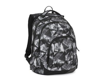 Studentský batoh Bagmaster LINCOLN 26 A – černo-bílý
