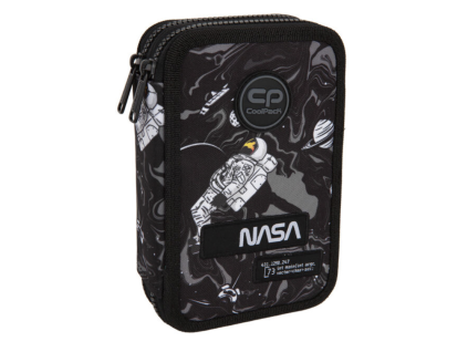 Školní penál 2 zipy CoolPack Jumper Astronaut vybavený