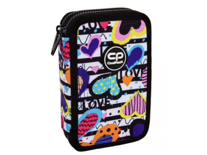 Školní penál 2 zipy CoolPack Jumper Diary vybavený