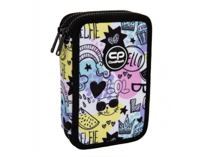 Školní penál 2 zipy CoolPack Jumper Mood vybavený