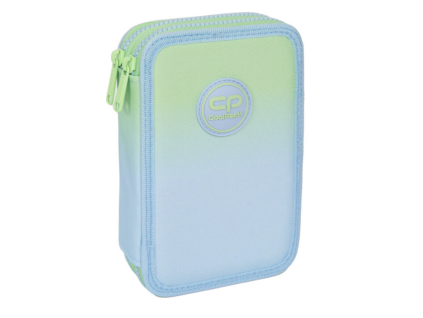 Školní penál 2 zipy CoolPack Jumper Gradient Mojito vybavený