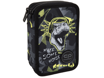 Školní třípatrový penál CoolPack Jumper Dinopark – vybavený