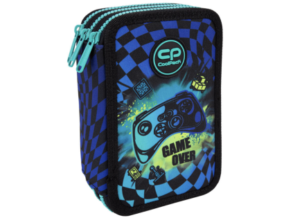 Školní třípatrový penál CoolPack Jumper Gamer Chess – vybavený