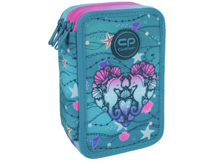 Školní třípatrový penál CoolPack Jumper Seafish – vybavený