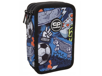 Školní třípatrový penál CoolPack Jumper Hobby – vybavený