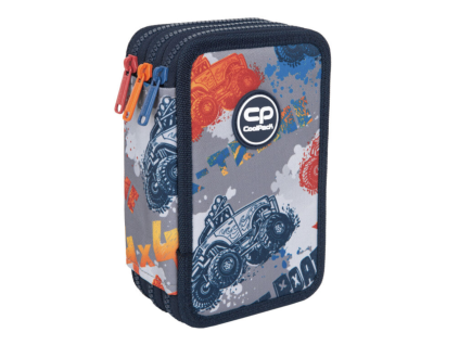 Školní třípatrový penál CoolPack Jumper Offroad – vybavený