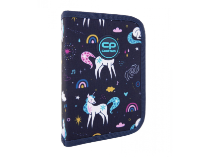 Školní penál MRS UNICORN 1 zip – penál do školy s klopami bez výbavy