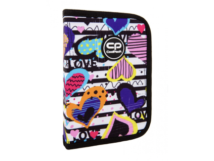 Školní penál DIARY 1 zip – penál do školy s klopami bez výbavy