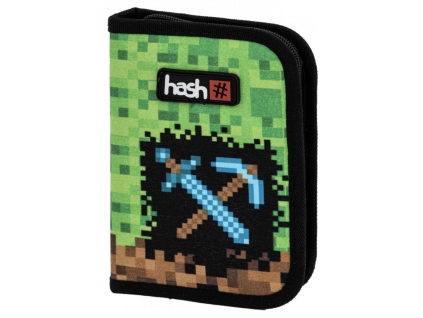 Školní penál PIXEL PWR HASH 1 zip – penál do školy s klopou bez výbavy