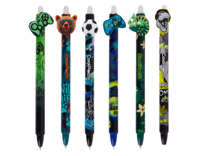 Gumovací pero CP Boys 26 0,7 mm – modrá náplň