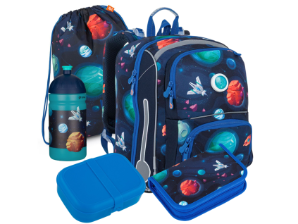 Školní aktovka Topgal BEBE 26013 Astronaut set 5 dílů pro prvňáčky