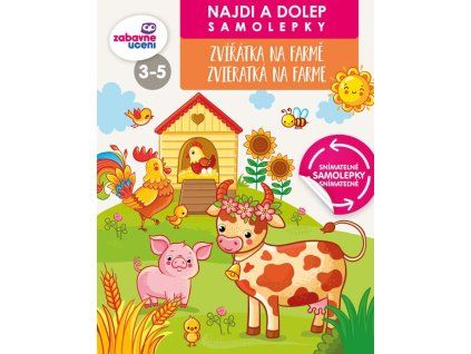 Najdi a dolep Zvířátka na farmě 3–5 let