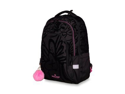 Školní batoh WALKER Fame Ace Black Graffiti 28 l