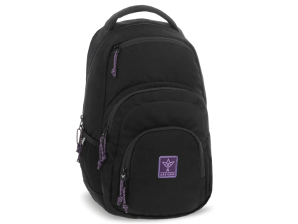 Studentský batoh Ars Una Cordura Black-Violet 26 AU-2