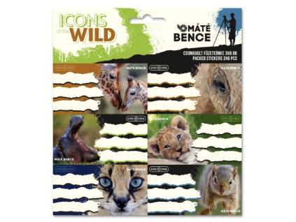 Jmenovky na sešity Ars Una Icons of the Wild – 18 ks