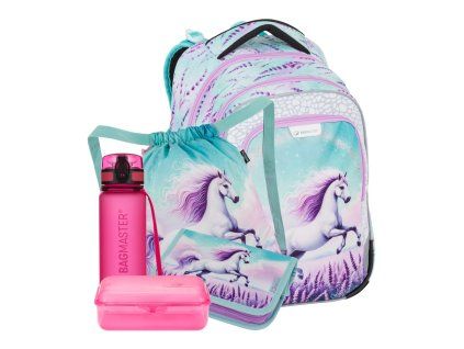 Velký školní set Bagmaster LUMI 26 B kůň pro prvňáčky