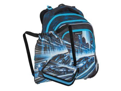 Školní set Bagmaster LUMI 26 C auto pro prvňáčky