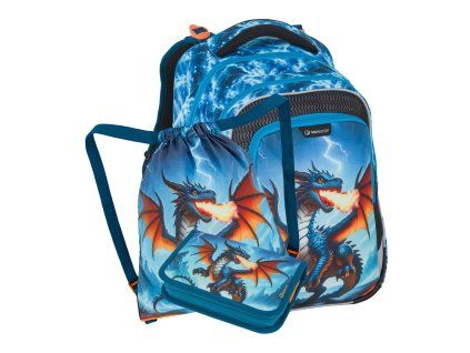 Školní set Bagmaster LUMI 26 D drak pro prvňáčky