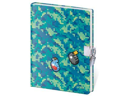 Památník se zámkem Stil Pixel Quest 12,5 × 18 cm