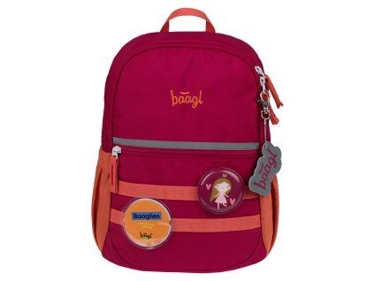 Dětský batoh Baagl Buddy Princezna – vínový batůžek pro školku i výlety