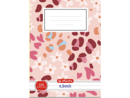 Sešit A5 linkovaný 524 Herlitz Květiny Pink – 20 listů
