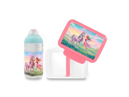 Set Zdravá lahev 0,5 l a Zdravá sváča Kouzelný jednorožec