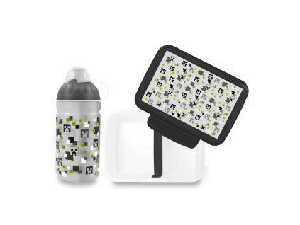 Set Zdravá lahev 0,5 l a Zdravá sváča Pixel Head