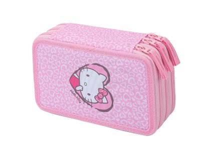 Školní penál Baagl Hello Kitty Sweet Leopard – třípatrový