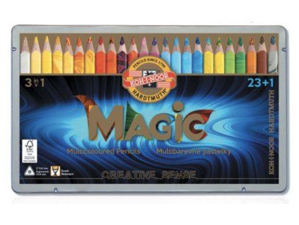 Sada pastelek Koh-i-noor Magic – 24 ks v plechové krabičce