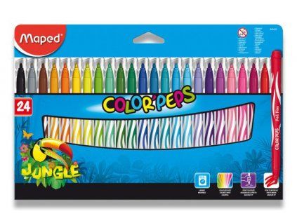 Dětské fixy Maped Color´Peps Jungle 24 barev
