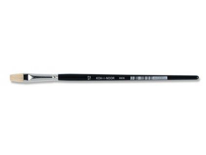 Štětec plochý Koh-i-noor č. 12 – koza, dřevěný dřík