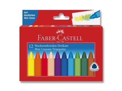 Voskovky Faber-Castell Wax Triangular – 12 barev
