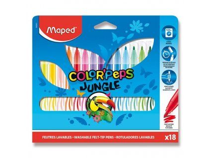 Dětské fixy Maped Color'Peps Jungle - 18 barev