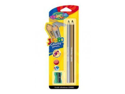 Colorino pastelky Jumbo 2 ks  zlatá + stříbrná