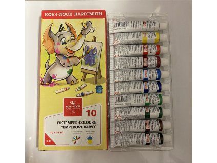 Temperové barvy Koh‑i‑Noor – sada 10×16 ml (tuby)