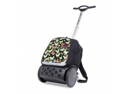 Školní a cestovní batoh na kolečkách Nikidom Roller UP XL Butterfly camo (27 l)