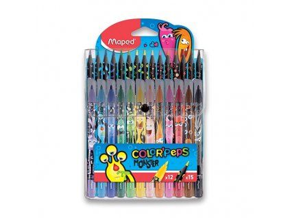 Fixy a pastelky Maped Color’Peps Monster – 27 ks v pouzdře