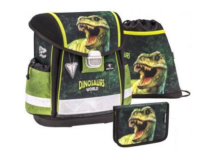 Školní aktovka BelMil set 3 díly - Dinosaur World 2