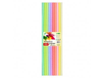 krepovy papir junior sada pastel 10 ks 50x200 cm