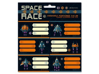 Jmenovky na sešity Ars Una Space Race – 18 ks