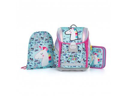 Školní aktovka v setu pro prvňáčky Oxybag Unicorn iconic