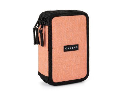 Školní penál 3 patra prázdný Oxybag – Unicolor Apricot