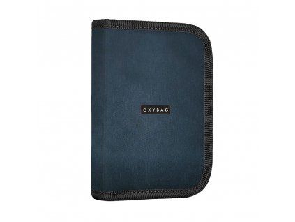 Školní penál Oxybag UNICOLOR Blue – 1 patro, 2 chlopně, prázdný