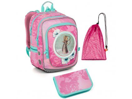 Lehoučký batoh Topgal s princeznami ENDY 23005 SET MEDIUM