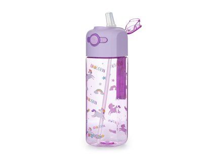 Láhev s brčkem OXY SMiLE 450 ml Unicorn