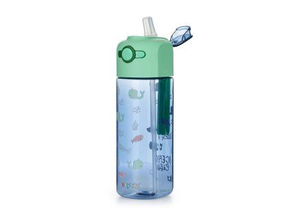 Dětská láhev na pití Oxy Smile 450 ml s brčkem – Ocean Life