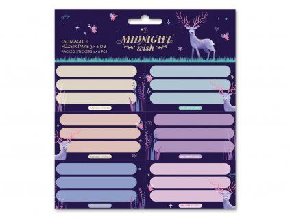 Jmenovky na sešity Ars Una Midnight Wish – 18 ks