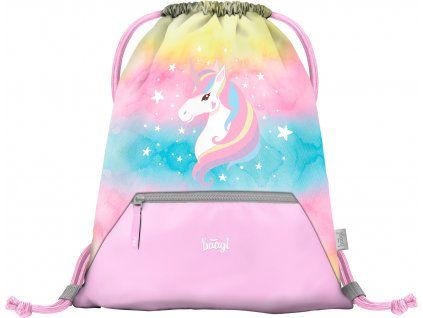 Baagl sáček na přezůvky s kapsou – Rainbow Unicorn pro holky